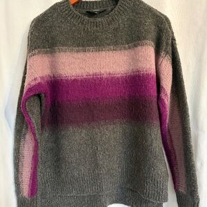 Simply Vera Vera Wang Pullover Fuzzy Sweater Gradient Women's Medium Acrylic